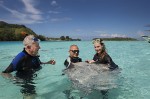 Photo d'illustration du reportage A Tahiti avec Cécile de France pour le film Blue.